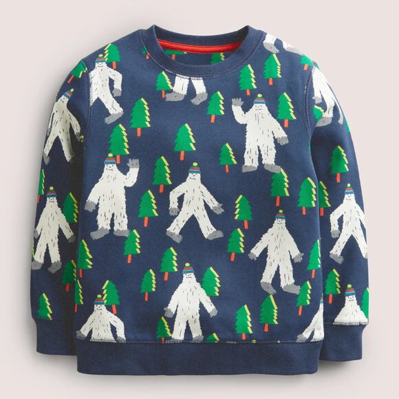 NWOT Mini Boden Printed Sweatshirt